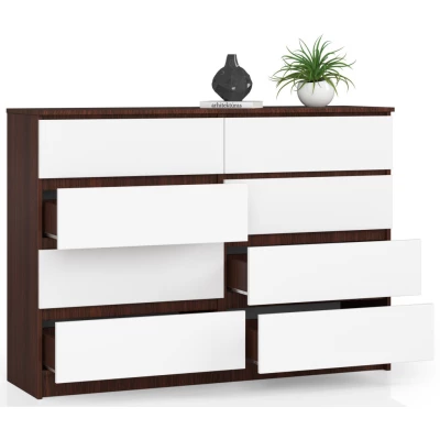 Große Kommode SAVRILA – Wenge/Weiß