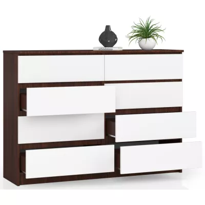 Große Kommode SAVRILA – Wenge/Weiß