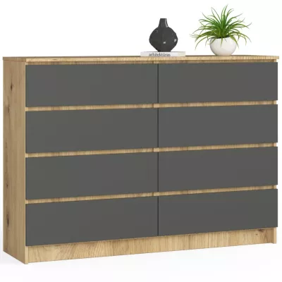 Große Kommode SAVRILA – Artisan Eiche / Grau