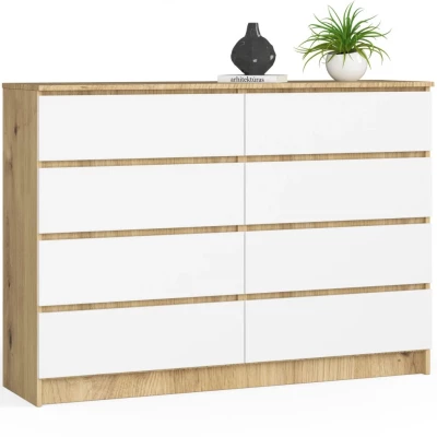 Große Kommode SAVRILA – Artisan Eiche / weiß