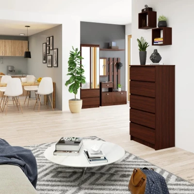 Hohe Kommode SAVRILA - Wenge