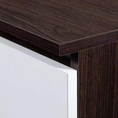 Hohe Kommode SAVRILA – Wenge/Weiß