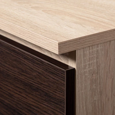 SAVRILA hohe Kommode – Sonoma Eiche / Wenge