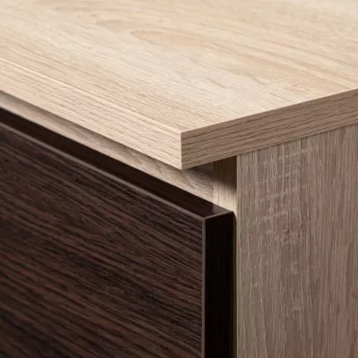 SAVRILA hohe Kommode – Sonoma Eiche / Wenge