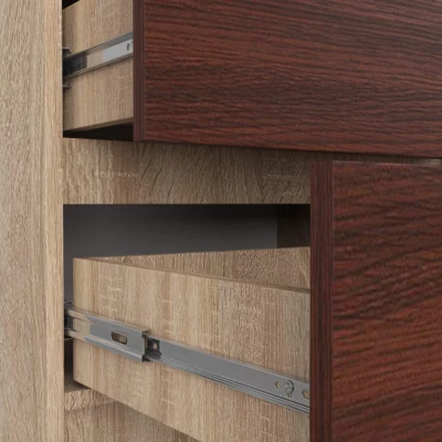 SAVRILA hohe Kommode – Sonoma Eiche / Wenge