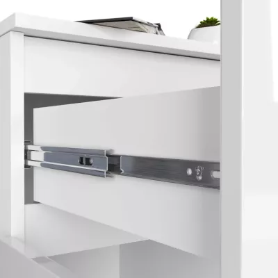 Kommode mit Schublade und Tür SAVRILA – weiß / weiß glänzend