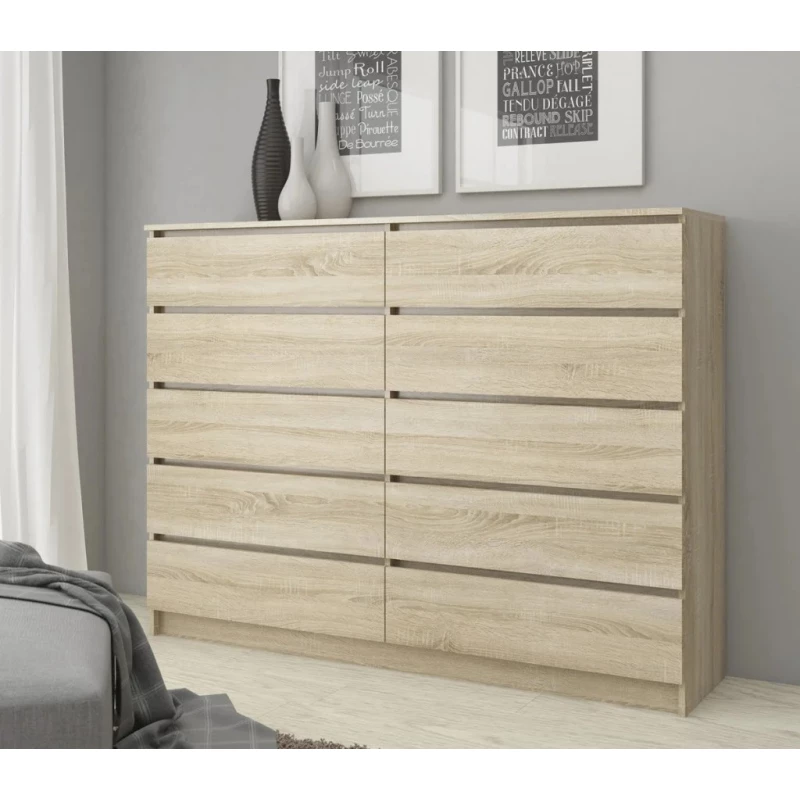 Kommode für das Wohnzimmer SAVRILA – Sonoma-Eiche