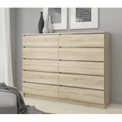 Kommode für das Wohnzimmer SAVRILA – Sonoma-Eiche