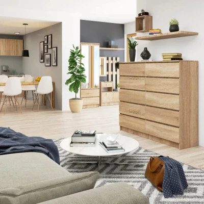 Kommode für das Wohnzimmer SAVRILA – Sonoma-Eiche