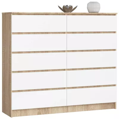 Kommode für das Wohnzimmer SAVRILA - Sonoma-Eiche / Weiß