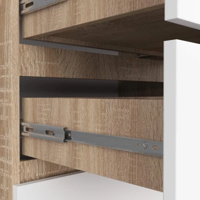 Kommode für das Wohnzimmer SAVRILA - Sonoma-Eiche / Weiß
