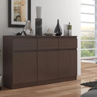 Kommode mit Schubladen und Türen SAVRILA - Wenge