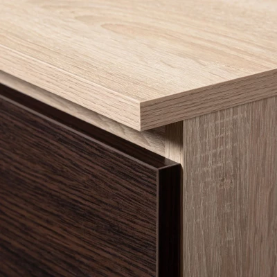 Kommode mit Schubladen und Türen SAVRILA - Sonoma Eiche / Wenge