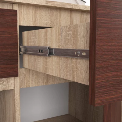 Kommode mit Schubladen und Türen SAVRILA - Sonoma Eiche / Wenge