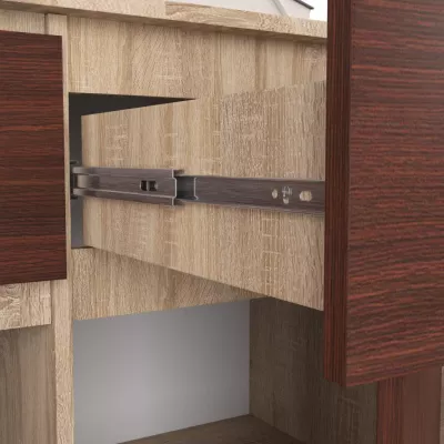 Kommode mit Schubladen und Türen SAVRILA - Sonoma Eiche / Wenge