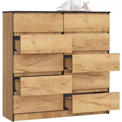 Hohe Schubladenkommode SAVRILA – Craft Eicheverarbeitung