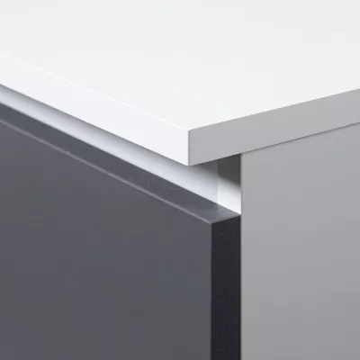 Große Schubladenkommode SAVRILA – weiß/grau