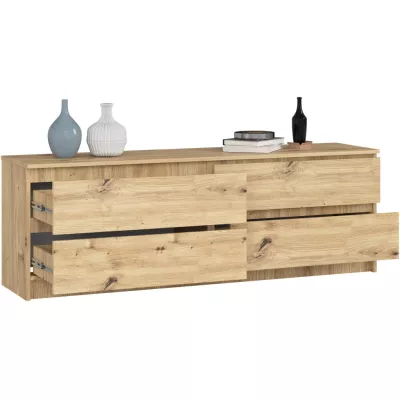 Niedrige Kommode SAVRILA – Artisan Eiche