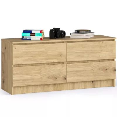 Niedrige Schubladenkommode SAVRILA – Artisan Eiche
