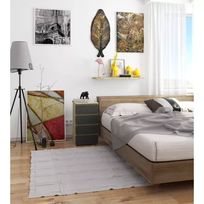 Schubladenkommode VALESTRA – Artisan Eiche / Dunkelgrau
