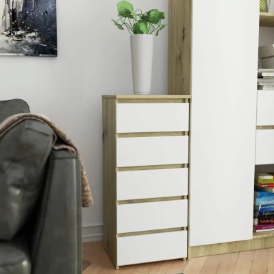 Kommode VALESTRA – Artisan Eiche / Weiß