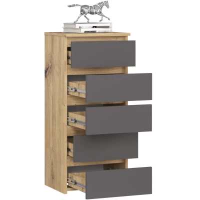 Kommode VALESTRA – Artisan Eiche / Dunkelgrau