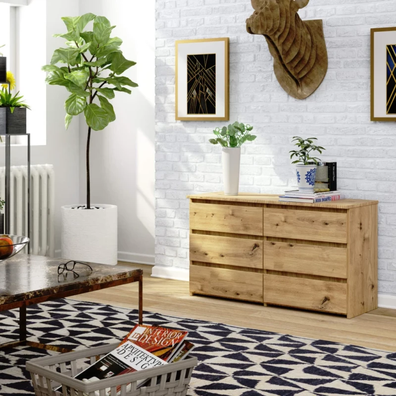 Schmale Kommode VALESTRA – Artisan Eiche