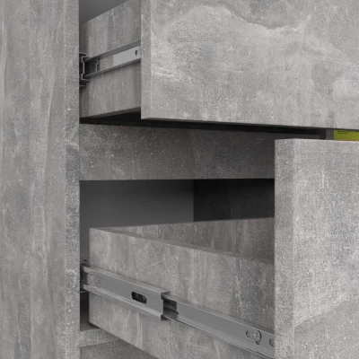 Kommode mit Schubladen und Türen CIELA - Beton
