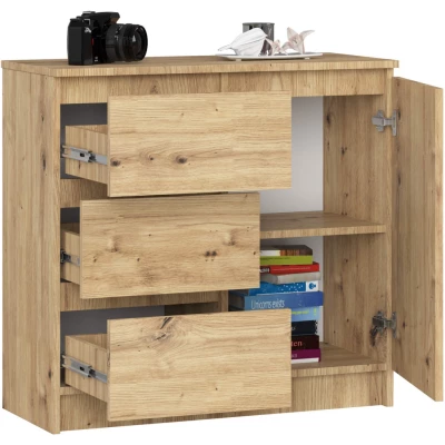 Kommode mit Schubladen und Türen CIELA – Artisan Eiche