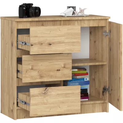 Kommode mit Schubladen und Türen CIELA – Artisan Eiche