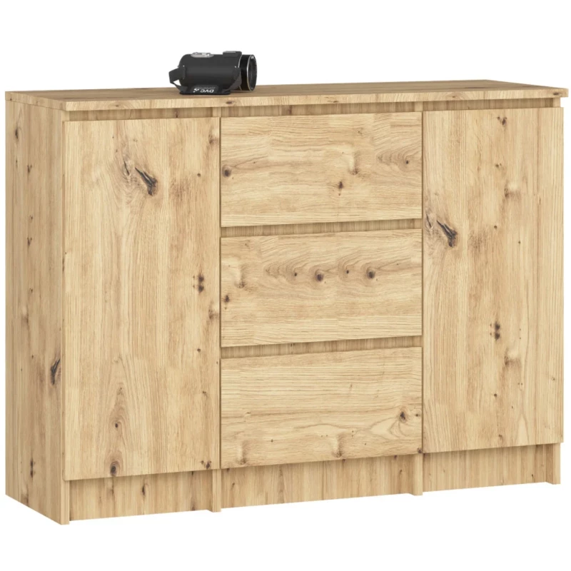 Kombinierte Kommode JUNIPER - handwerklich verarbeitete Artisan Eiche