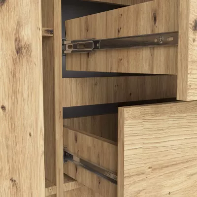 Kombinierte Kommode JUNIPER - handwerklich verarbeitete Artisan Eiche