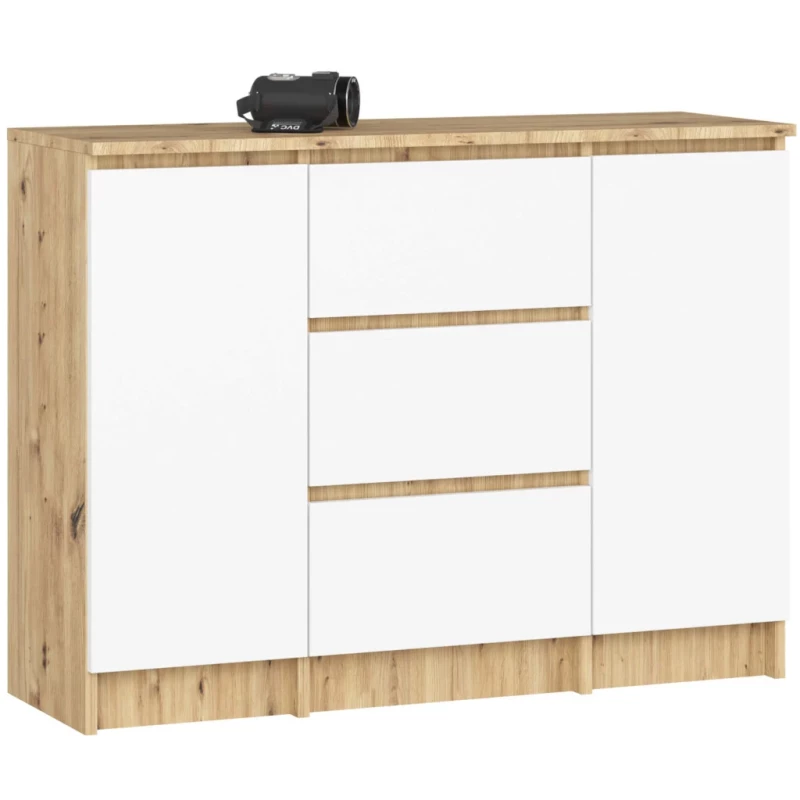Kombinierte Kommode JUNIPER - Artisan Eiche / Weiß