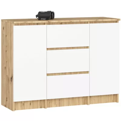 Kombinierte Kommode JUNIPER - Artisan Eiche / Weiß