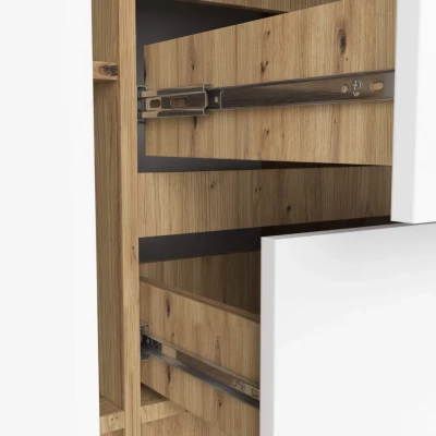 Kombinierte Kommode JUNIPER - Artisan Eiche / Weiß