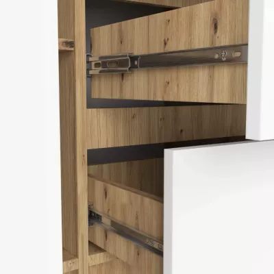 Kombinierte Kommode JUNIPER - Artisan Eiche / Weiß