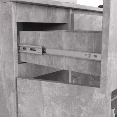 Kommode mit Schubladen und Türen, WJUNIPER - Beton