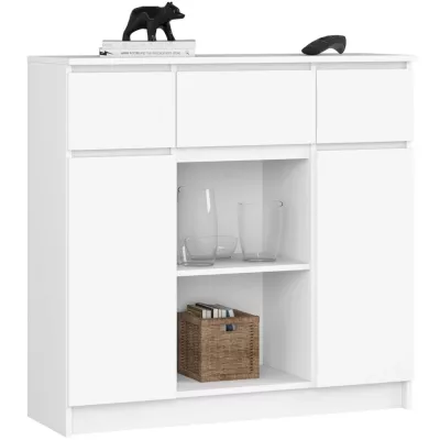 Kommode mit Schubladen und Türen, JUNIPER - weiß