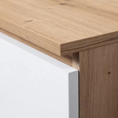 Kommode mit Schubladen und Türen JUNIPER - Artisan Eicheoptik / Weiß
