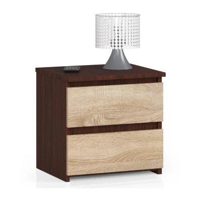 VALESTRA Nachttisch – Wenge / Sonoma Eiche