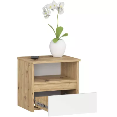 VALESTRA Nachttisch mit Ablage – Artisan Eiche