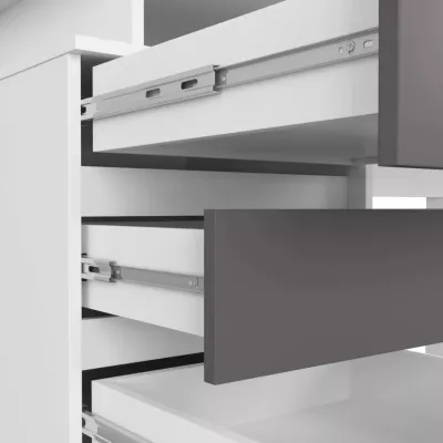 VALESTRA Computertisch - weiß / dunkelgrau