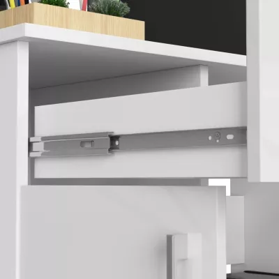 Computertisch OMRELIS - weiß / glänzend weiß