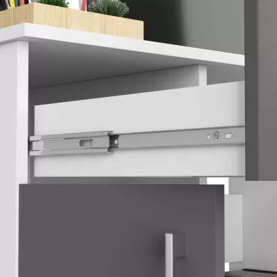 OMRELIS Computertisch - weiß/grau