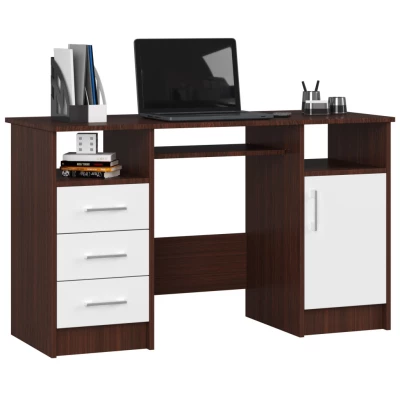 KARLION Computertisch – Wenge/Weiß