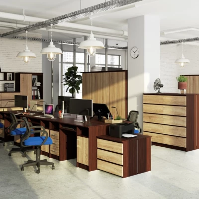 KARLION Computertisch – Wenge / Sonoma Eiche