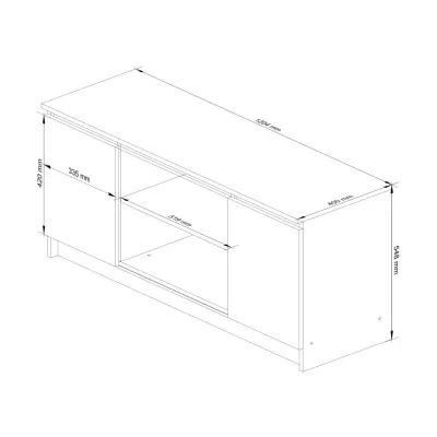 TV-Tisch YMARIN – Wenge / Sonoma Eiche