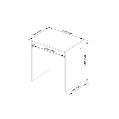 Kleiner PC-Schreibtisch WREN - weiß