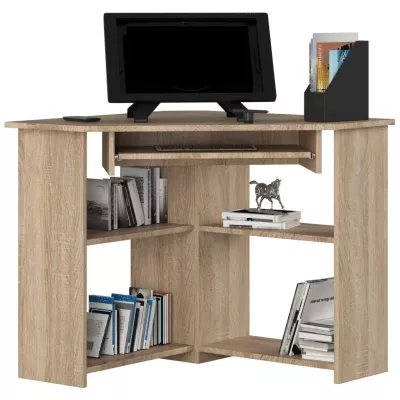 Eck-PC-Schreibtisch DRIONAS - Sonoma Eiche