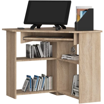 Eck-PC-Schreibtisch DRIONAS - Sonoma Eiche